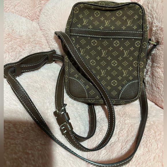 Louis Vuitton Ebene Mini Lin Canvas Danube Bag - Picture 1 of 9